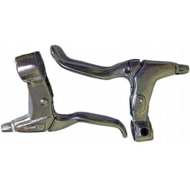 Imagem de Par Manete Maçaneta Bike Freio V- Brake Alumínio - Glometal Cor:Preto,