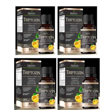 Imagem de Kit 4 Triptozin Melatonina0,21 mg Tiptofano, Vitamina D3 e B12 em gota