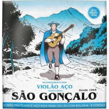 Imagem de Encordoamento Para Violão Aço .012 Média São Gonçalo