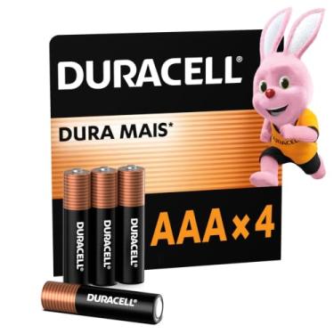 Imagem de Duracell Pilhas Alcalinas AAA Palito Pack 4 Unidades – Dura Mais – Ideal para Controles Remotos Brinquedos e Lanternas