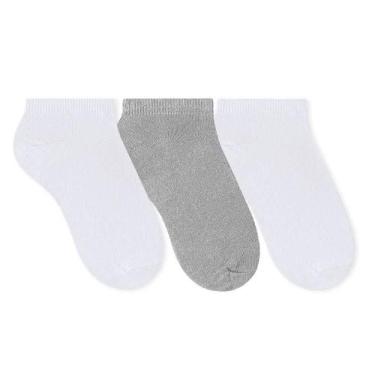 Imagem de Kit Meia Sapatilha Esportiva Feminina 3 Pares - SELENE, Cinza, U