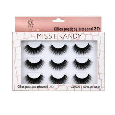Imagem de Cílios Postiços Artesanal 3d Miss Frandy 6 Pares C18-1082