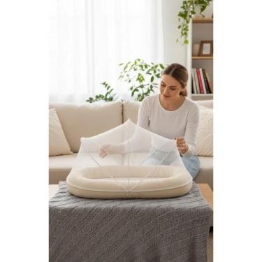 Imagem de 2x Mosquiteiro Universal Berço Bebê Tule Algodão Branco - Congratulati