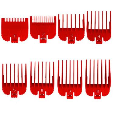 Imagem de Guia de corte profissional de 8 tamanhos Conjunto de pente Limit Conjunto de pente de substituição para ferramenta de corte de cabelo Wahl aparador de cabelo elétrico