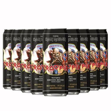 Imagem de Pack 9 Cervejas Inglesa Trooper Iron Maiden Lata 500ml