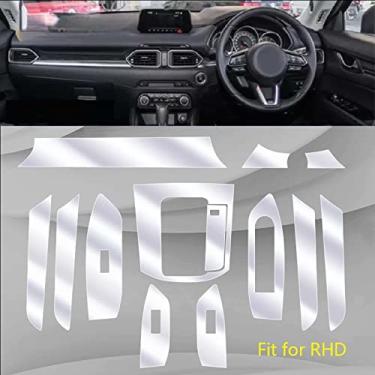 Imagem de TOYOREY Adesivos para interior do carro console central painel apoio de braço filme protetor de TPU transparente, acessórios para Mazda CX-5 2017-2021