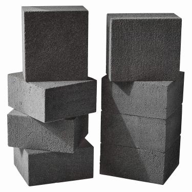 Imagem de Não tóxico, sem produtos químicos, tijolo de grelha preto, pacote com 4. Melhor bloco de limpeza de churrasco reutilizável para tops, grelhas e fumantes. A pedra de abóbora sem arranhões é a ferramenta perfeita para limpar grades e churrascos