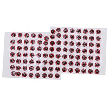 Imagem de Shanrya Olho de pesca, olhos de isca de pesca, 100 peças de iscas de pesca para iscas DIY para entusiastas de pesca (vermelho)