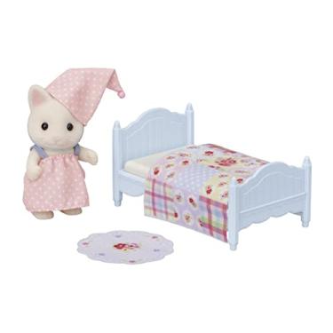 Imagem de Sylvanian Families - 5681 Conjunto Cama - Menina Gato Primavera, Cor: Multicolor