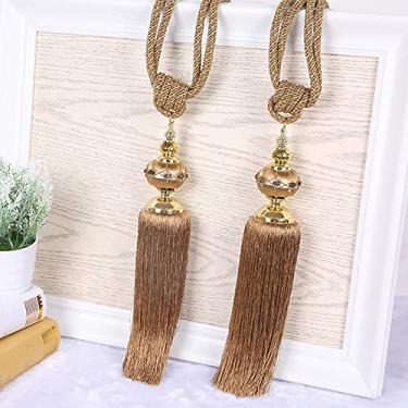 Imagem de 2 peças cortinas de bola penduradas borlas de cortina tiebacks ataduras ataduras acessórios de cortina, 8