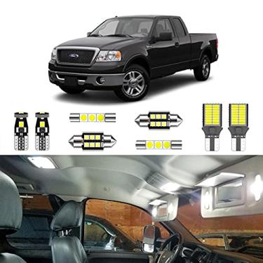 Imagem de LIGHSTA Kit de luzes interiores de LED brancas super brilhantes com 13 peças para Ford F150 2004 2005 2006 2007 2008 + luzes de carga + luzes de placa de carro e ferramenta de instalação