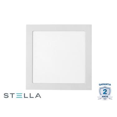Imagem de Kit com 2 Luminárias Led Painel Embutir 17X17 cm 12W 3000K Stella - STH9952Q/30