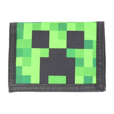 Imagem de Mad Engine Carteira Minecraft Creeper Face Nylon Trifold Multicolorida Licenciada
