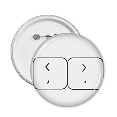 Imagem de Suportes de símbolos de teclado Art Deco presente alfinetes da moda emblema botão decoração acessório 5 peças