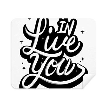 Imagem de DIYthinker Limpador de tela Live In You Quote de pano de limpeza à mão 2 peças de tecido de camurça