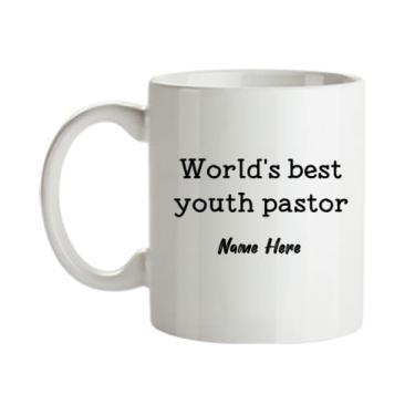 Imagem de Caneca de pastor juvenil personalizada, melhor pastor de jovens do mundo, presente personalizado de pastor juvenil, de aniversário de pastor jovem, caneca personalizada de pastor juvenil