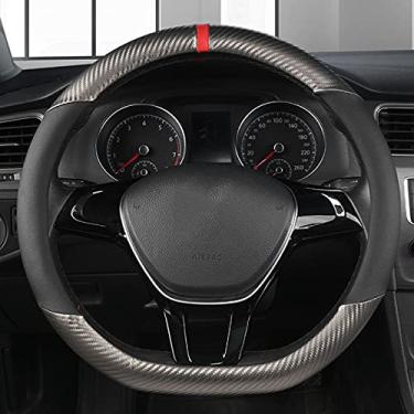 Imagem de Lyqfff Para VW Golf 7 2015 Polo, para Nissan Qashqai J11 X Trail T32 2015 2017 2018, capa de volante de carro formato D