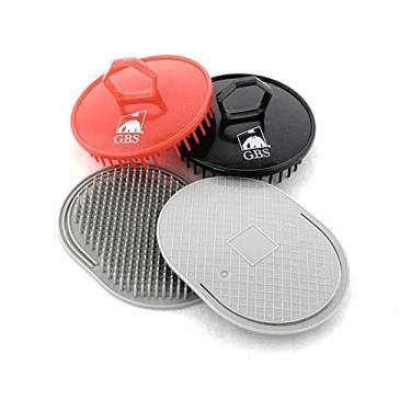Imagem de Duche GBS Pet Escova Grey Shampoo Escova Scalp Massager Depilação Comb Dog & escova Grooming gato, escova de cabelo Pet Limpeza rasqueadeira Remove emaranhados de pêlos de animais inclui-GBS vermelho e preto Brushes