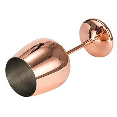 Imagem de Copos de vinho de aço inoxidável sólido 2 cores inquebráveis e resistentes à ponta para entretenimento perfeito – ouro rosa