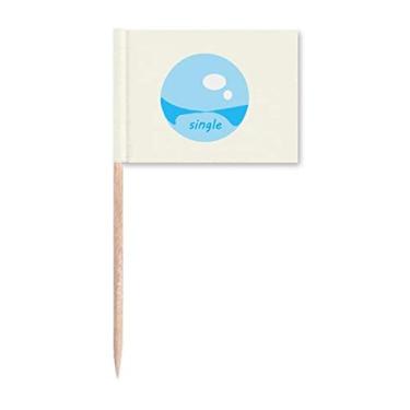 Imagem de Bola transparente de cristal Art Deco, presente moderno com bandeiras de palito de dentes, enfeite de festa