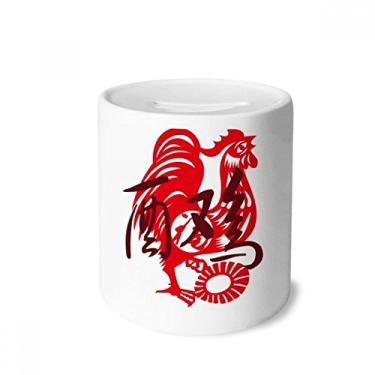 Imagem de DIYthinker Ano Novo do Galo Animal China Zodíaco Dinheiro Caixa de Cerâmica Porta-Moedas Presente