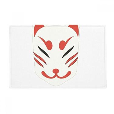 Imagem de DIYthinker Tapete tradicional japonês com cabeça de raposa, tapete antiderrapante para porta de banheiro