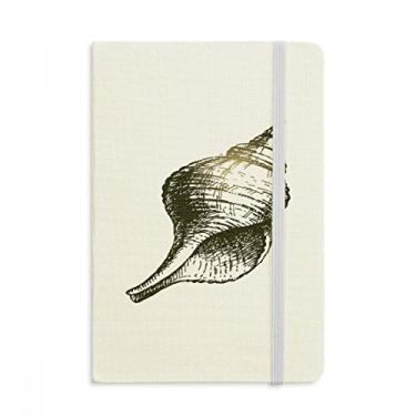 Imagem de Caderno de ilustração de caracol preto da Marine Life com capa dura em tecido