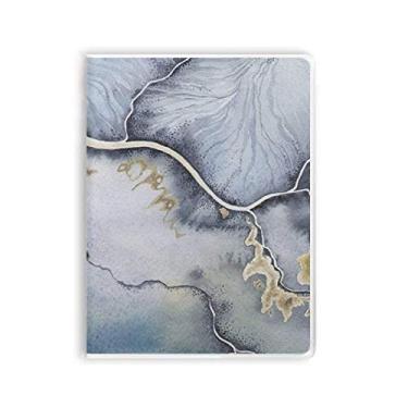 Imagem de Caderno de sombreamento de tinta em aquarela abstrata capa de goma Diário capa macia