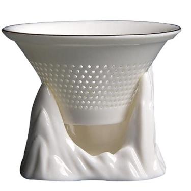 Imagem de PAYNAN Coador de chá de porcelana em formato de pico de montanha para copos de cerâmica criativos