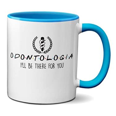 Imagem de Caneca Odontologia Frase Friends Presente Criativo Dentista (Azul)