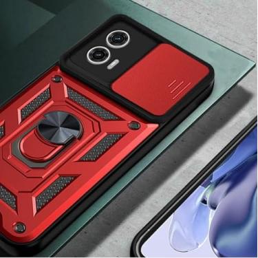 Imagem de Capa Case Capinha Anti Impacto Ring Luxo Com Proteção de Camera Para Motorola Moto G73 5g (VERMELHA)