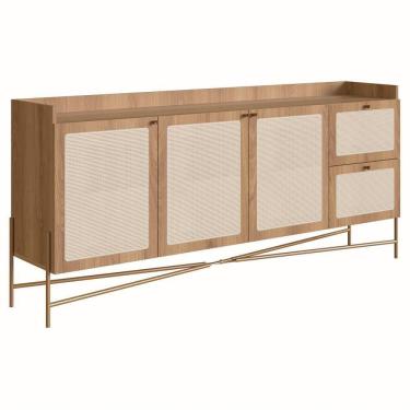Imagem de Buffet 3 Portas 2 Gavetas Palhinha Linha Hanover Artesano