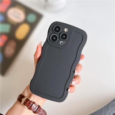 Imagem de Capa traseira macia de silicone TPU à prova de choque de cor sólida encaracolada capa de telefone onda para Realme GT GT2 Pro Neo 9 8 8s 7 5G, preta, para Realme GT2 Pro