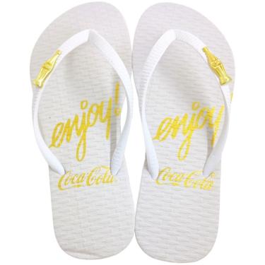 Imagem de Chinelo de Dedo Feminino Casual Dia a Dia Borracha Coca Cola Enjoy Bright Cc4161