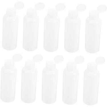 Imagem de 50 pçs flip top loção garrafa de sabão de mão garrafa cosmética recipiente de viagem vazio garrafa de higiene pessoal garrafas de plástico espremer loção vazia pe ou garrafa branca clamshell/475