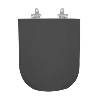 Imagem de Assento Sanitário Poliéster para Louça Quadra/unic/axis deca Slow Close Cromado Ébano