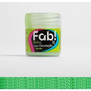 Imagem de Corante Cintilante Para Decoração de Bolo Docinhos Sobremesas Comestíveis Fab 3 Gramas (Escolha a Cor) (Brilho Verde, 3g)