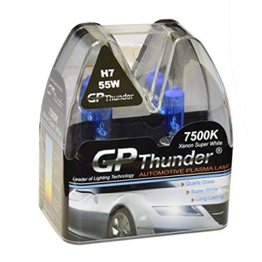 Imagem de GP Thunder H7 Lâmpada de halogêneo de quartzo xenônio super branca 7500K 55W (pacote com 2)