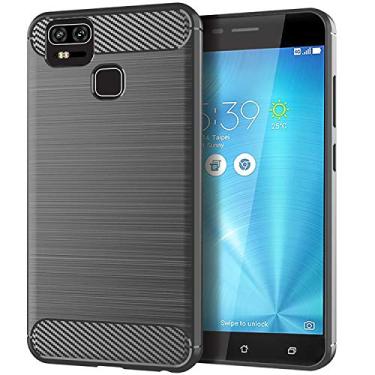 Imagem de NEKOYA Capa ASUS ZenFone Zoom S, com sensação suave, proteção total, anti-arranhões e impressões digitais + capa de celular resistente a arranhões para ASUS ZenFone Zoom S cinza
