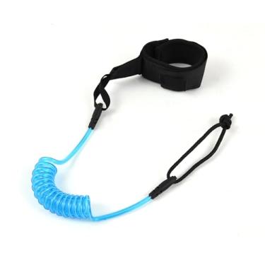 Imagem de Trela de prancha de surf de 1,2 m / 4 pés enrolada Sup Leash Leg Corda Elástica de segurança ao ar livre SUP Strap