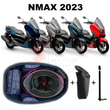 Imagem de Forro Nmax 2023 Connected Premium Azul + Guidão + 1 Antena - Jaspe Ate
