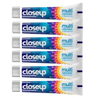 Imagem de Kit 6 Creme Dental Closeup Multi Vitaminas +12 Benefícios White 85g - 