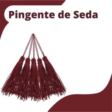 Imagem de Pingente De Seda Tassel - Bordo - Com 100 Unidades - Nybc