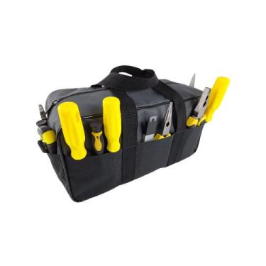 Imagem de Bolsa De Lona Mala Para Ferramentas Eletricista 8 Divisões - Art Mania
