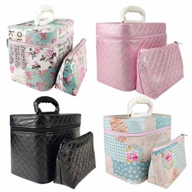 Imagem de Kit Atacado 6 Maletas Frasqueira + Necessaire de Maquiagens - Bazar na