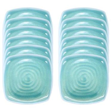 Imagem de 12 Pratos Raso Melamina Espiral Luxo para Restaurante 24,5cm - Fx