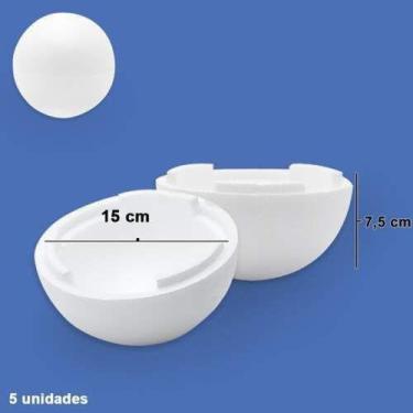 Imagem de Bola de isopor oca (bipartida) 150mm r.0091 c/05 und - STYROFORM