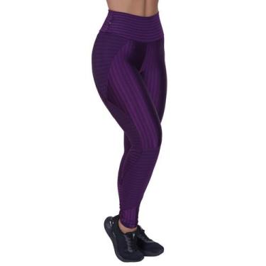 Imagem de Legging fitness feminina cirrê 3d recortes cós alto poliamida orbis - 