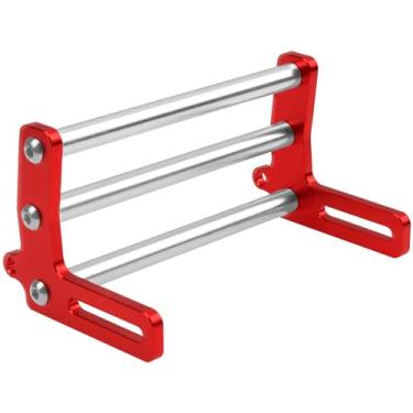 Imagem de ShareGoo Aluminum Front Bumper Compatible with 1/10 RC Car Crawler Chassis Gspeed LCG TRX4 SCX10 Dodge Power Wagon Cliffhanger Body Shell (Red)