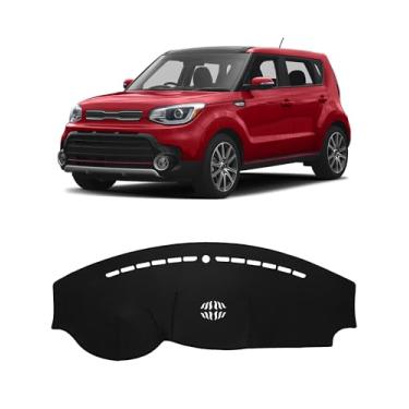 Imagem de FIILINES Capa de painel compatível com Kia Soul 2014 2015 2016 2017 2018 2019 Kia Soul Dashboard Cover Sunshade Soul Accessories Dashboard Mat Protetor de malha antiderrapante sem brilho
